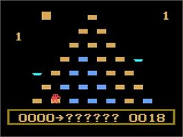 In game image of Q*Bert on the Magnavox Odyssey 2.