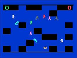 In game image of The Quest for the Rings on the Magnavox Odyssey 2.