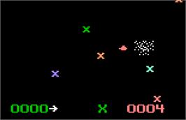 In game image of UFO on the Magnavox Odyssey 2.