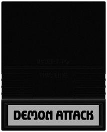 Cartridge artwork for Demon Attack on the Mattel Intellivision.