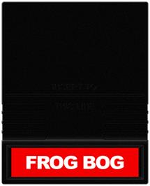 Cartridge artwork for Frog Bog on the Mattel Intellivision.