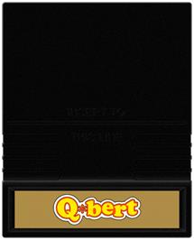 Cartridge artwork for Q*bert on the Mattel Intellivision.