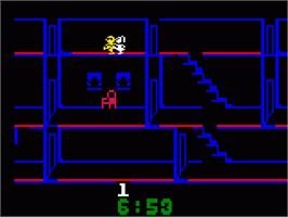 In game image of Kool-Aid Man on the Mattel Intellivision.