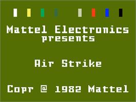 Title screen of Air Strike on the Mattel Intellivision.