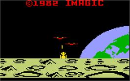 Title screen of Demon Attack on the Mattel Intellivision.