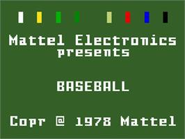 Title screen of Major League Baseball on the Mattel Intellivision.