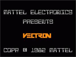 Title screen of Vectron on the Mattel Intellivision.