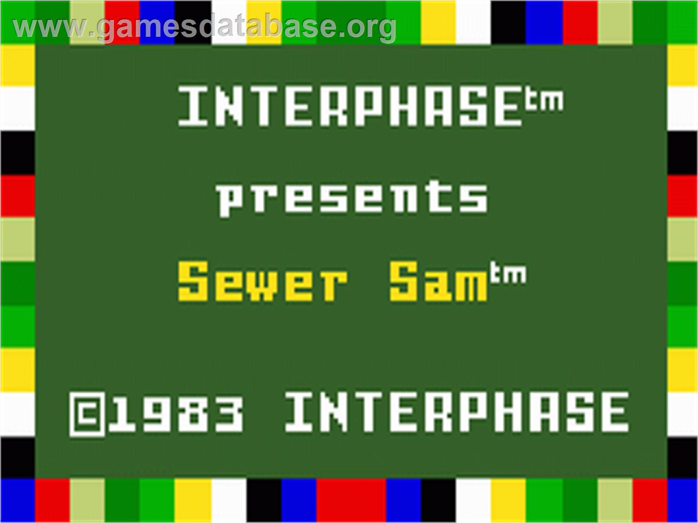 Sewer Sam - Mattel Intellivision - Artwork - Title Screen