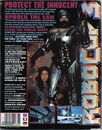 Box back cover for RoboCop 3 on the Microsoft DOS.