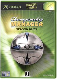Box cover for Championship Manager: Season 02/03 on the Microsoft Xbox.