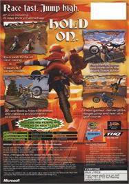 Box back cover for MX Superfly Featuring Ricky Carmichael on the Microsoft Xbox.
