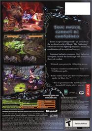 Box back cover for Magic the Gathering - Battlegrounds on the Microsoft Xbox.