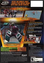 Box back cover for NHL Rivals 2004 on the Microsoft Xbox.
