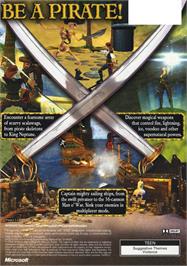 Box back cover for Pirates: The Legend of Black Kat on the Microsoft Xbox.
