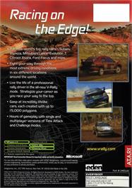 Box back cover for V-Rally 3 on the Microsoft Xbox.