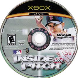 Artwork on the CD for Inside Pitch 2003 on the Microsoft Xbox.