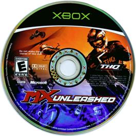 Artwork on the CD for MX Unleashed on the Microsoft Xbox.