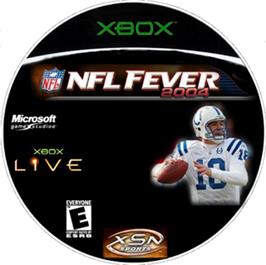 Artwork on the CD for NFL Fever 2004 on the Microsoft Xbox.