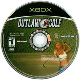 Artwork on the CD for Outlaw Golf: 9 More Holes of X-Mas on the Microsoft Xbox.