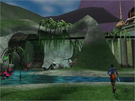 In game image of Azurik: Rise of Perathia on the Microsoft Xbox.