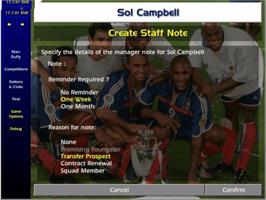 In game image of Championship Manager: Season 01/02 on the Microsoft Xbox.