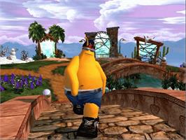 In game image of ToeJam & Earl III: Mission to Earth on the Microsoft Xbox.