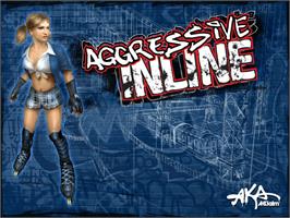 Title screen of Aggressive Inline on the Microsoft Xbox.