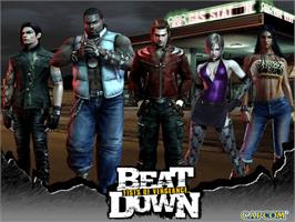 Title screen of Beat Down: Fists of Vengeance on the Microsoft Xbox.