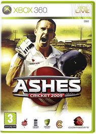 Box cover for Ashes Cricket 2009 on the Microsoft Xbox 360.