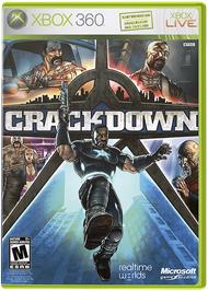 Box cover for Crackdown on the Microsoft Xbox 360.