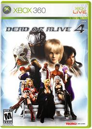 Box cover for DEAD OR ALIVE 4 on the Microsoft Xbox 360.