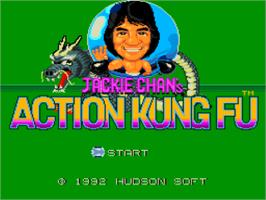 Title screen of Jackie Chan's Action Kung Fu on the NEC TurboGrafx-16.