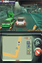 In game image of Juiced 2: Hot Import Nights on the Nintendo DS.