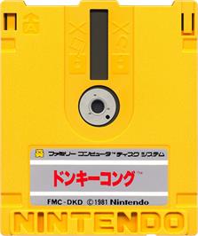 Cartridge artwork for Donkey Kong on the Nintendo Famicom Disk System.