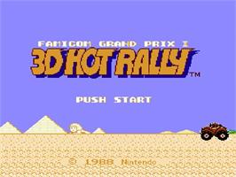 Title screen of Famicom Grand Prix II - 3D Hot Rally on the Nintendo Famicom Disk System.