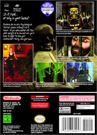 Box back cover for Eternal Darkness: Sanity's Requiem on the Nintendo GameCube.