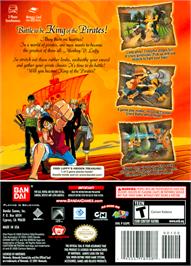 Box back cover for One Piece: Grand Battle on the Nintendo GameCube.