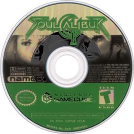 Artwork on the Disc for SoulCalibur 2 on the Nintendo GameCube.