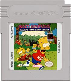 Cartridge artwork for Bart Simpson's - Escape from Camp Deadly on the Nintendo Game Boy.