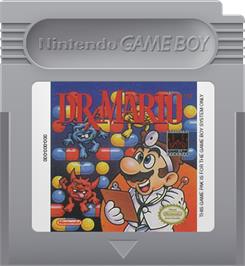 Cartridge artwork for Dr. Mario on the Nintendo Game Boy.