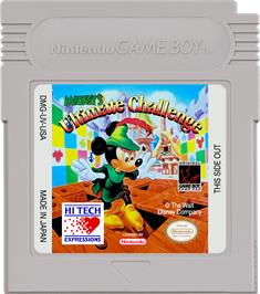 Cartridge artwork for Mickey's Ultimate Challenge on the Nintendo Game Boy.