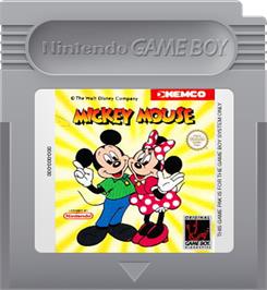 Cartridge artwork for Mickey Mouse on the Nintendo Game Boy.