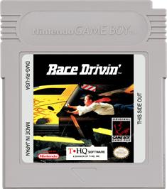 Cartridge artwork for Race Drivin' on the Nintendo Game Boy.