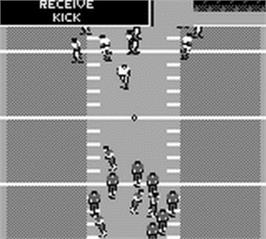 In game image of Madden NFL '95 on the Nintendo Game Boy.
