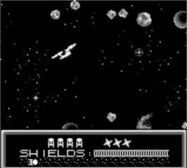 In game image of Star Trek 25th Anniversary on the Nintendo Game Boy.