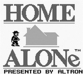 Title screen of Home Alone on the Nintendo Game Boy.