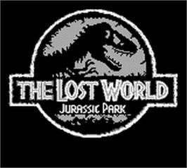 Title screen of Lost World: Jurassic Park on the Nintendo Game Boy.