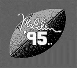 Title screen of Madden NFL '95 on the Nintendo Game Boy.