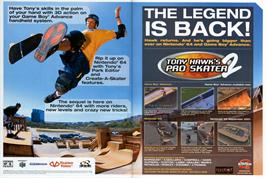 Advert for Tony Hawk's Pro Skater 2 on the Nintendo N64.