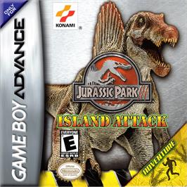 Box cover for Jurassic Park III: Island Attack on the Nintendo Game Boy Advance.